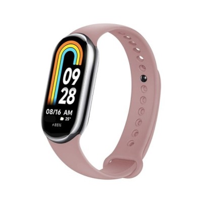 Curea pentru Xiaomi Mi Band 8 / 8 NFC / 9 / 9 NFC - Fixed Silicone Strap - Pink foto