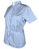 Tunica Medicala Pe Stil, Albastru Deschis cu nasturi - 4XL