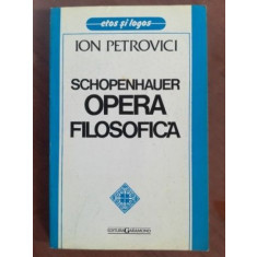 Schopenhauer opera filosofica- Ion Petrovici