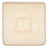 Perna patrata, pentru scaun, cu doua fete, ecru, 39x39x3 cm