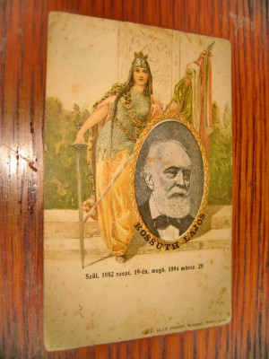 B08-Kossuth Lajos Ungaria carte postala veche anii 1900. Marimi: 14/ 9 cm. foto