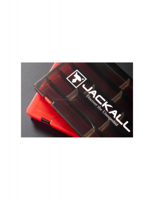 Cutie pentru Naluci Jackall 2800D Tackle M, Culoare Clear Red, 27.5x18.5x3.9cm foto