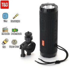 Boxa portabila bicicleta, wireless, bluetooth, 4in1, 10W, lanterna, FM Radio, MP3, WMA, powerbank, USB, TF card, AUX, TG-312