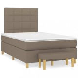 vidaXL Pat box spring cu saltea, taupe, 120x190 cm material textil 3270408