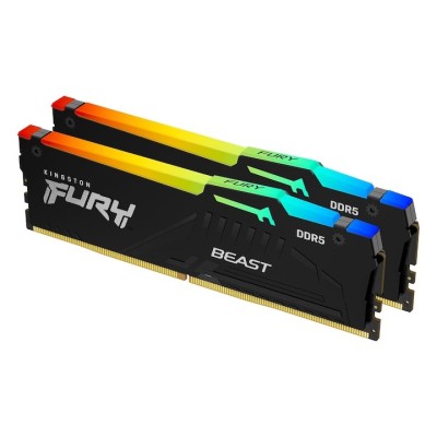 Memorie Kingston FURY Beast, 32GB DDR5, 5200MHz CL40, Dual Channel Kit foto