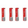 Set 4 baterii reincarcabile (acumulatori) Li-ion, 6800 mAh, 3.7 V, GH 18650 rosu