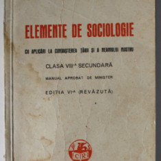 ELEMENTE DE SOCIOLOGIE CU APLICARI LA CUNOSATEREA TARII SI A NEAMULUI NOSTRU , CLASA VIII -A SECUNDARA de DIMTRIE GUSTI si TRAIAN HERSENI , 1941 , PRE