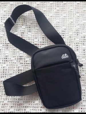 Geanta crossbody unisex bărbați femei neagra foto