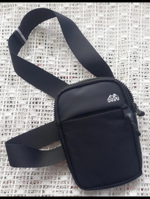 Geanta crossbody unisex bărbați femei neagra
