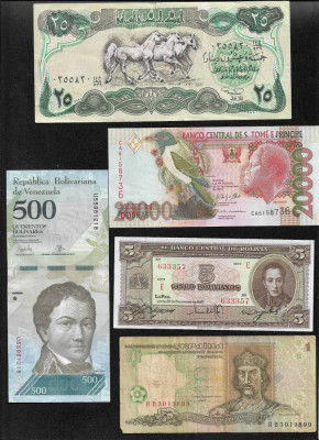 Set #101 15 bancnote de colectie (cele din imagini) foto
