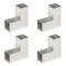 vidaXL Conectori de grindă, formă L, 4 buc, 71x71 mm, metal galvanizat