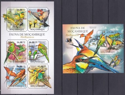 DB1 Fauna Africana Mozambic Pasari MS + SS MNH foto