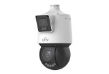 Camera de supraveghere Dual-lens IP, PTZ, 4MP, IR 100m&amp;WL30m, Audio, Alarm, PoE, IP66 - UNV IPC94144SFW-X25-F40C SafetyGuard Surveillance, Uniview