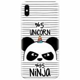 Husa silicon pentru Apple Iphone X, Unicorn Ninja