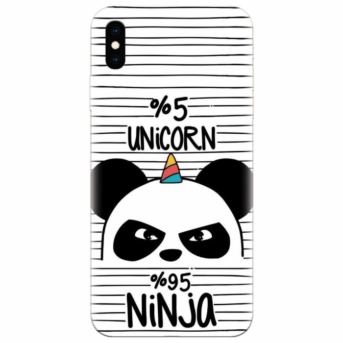 Husa silicon pentru Apple Iphone XS, Unicorn Ninja