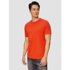 Tricou cu maneca scurta, barbati, cu logo si croiala Regular fit, Portocaliu, S