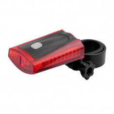 Stop LED pentru bicicleta, vizibilitate 100 m, alimentare baterii, unghi 270 grade, IPX4 foto