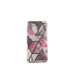 Husa protectie pentru apple iphone xr soft imd tpu marble geometric alb, Flippy
