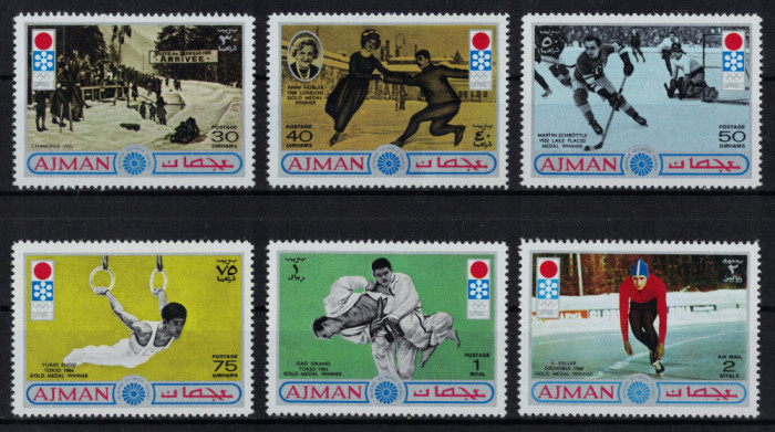 AJMAN 1972 - Jocurile olimpice de iarna / serie completa MNH