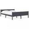 VidaXL Cadru de pat, gri, 140x200 cm, lemn masiv de pin 322127