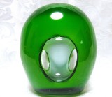 VAZA CRISTAL COLORAT CU DECOR TRANSPARENT