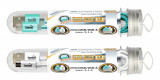 Cablu de incarcare microUSB USB-A (alb si turcoaz)