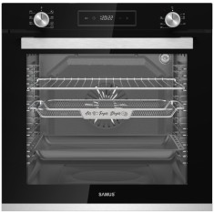 Cuptor incorporabil Samus SCE827GCF, electric, clasa A, 80 litri, 7 functii, grill, ventilatie, timer, afisaj digital, curatare catalitica, 2500 W, ne