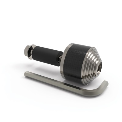 Capat de bara Oxford din aluminiu pentru ghidon negru/argintiu Cod Produs: MX_NEW OX587OX foto