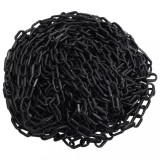 Lant de avertizare, negru, 30 m, &Oslash;6 mm, plastic GartenMobel Dekor, vidaXL