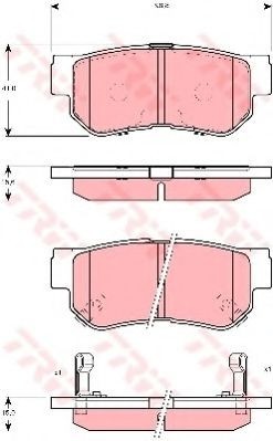 Set placute frana,frana disc HYUNDAI MATRIX (FC) (2001 - 2010) TRW GDB3298 foto