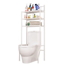 Raft deasupra toaletei metal alb Remin 61x37x151 cm