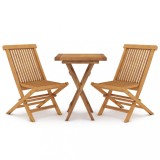 Set mobilier de gradina, 3 piese, lemn masiv de tec