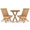Set mobilier de gradina, 3 piese, lemn masiv de tec