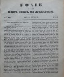 Foaie pentru minte, inima si literatura, nr. 48, 1851, Brasov, Redactor Iacob Muresanu
