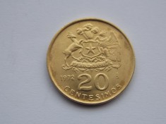 20 CENTESIMOS 1972 CHILE foto