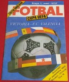 Program meci fotbal VICTORIA Bucuresti-VALENCIA (UEFA 27.09.1989)