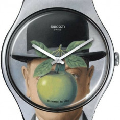 Ceas Barbati, Swatch, Le Fils de l'Homme by Rene Magritte SUOZ350 - Marime universala