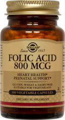 Folacin (Folic Acid) 800?g 100 tablete, Solgar foto