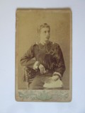 Fotografie pe carton 106 x 66 mm ofițer armata țaristă studio Chișinău cca.1900