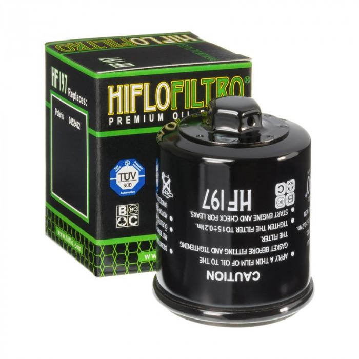 Filtru Ulei HF197 Hiflofiltro Hyosung 16510-HP7-600-HAS PGO C1-082020000 Polaris Cod Produs: MX_NEW HF197