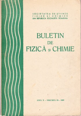 AS - BULETIN DE FIZICA SI CHIMIE, VOLUMUL 10 foto