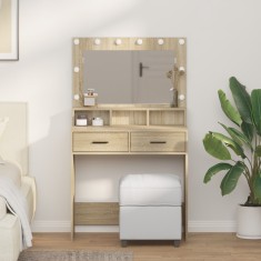 vidaXL Masă de Toaletă Stejar sonoma 79 x 41 x 135 cm Lemn compozit