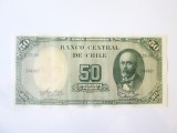 Chile 50 Pesos/5 Centimos de Escudos 1960 UNC,bancnota din imagini la cel mai mic preț