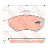 Placute frana Vw Vento, Polo, Passat, Lupo, Golf 4, Caddy 2, Seat Toledo, Inca, Ibiza 2, Cordoba, Arosa, Motorizare 1.4 Tdi/ 1.4i 16v/ 2.0i/ 2.0, TRW