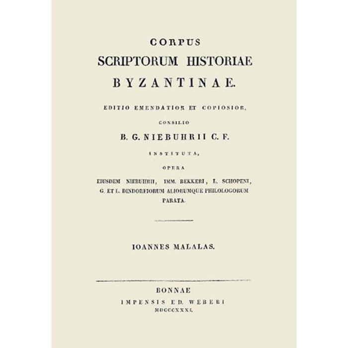 Ioannis Malalae Chronographia - Malalasz I&oacute;ann&eacute;sz