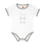 Body alb cu manecute scurte - Colectia Jumper - Haine Bebe (Marime Disponibila:, Makoma