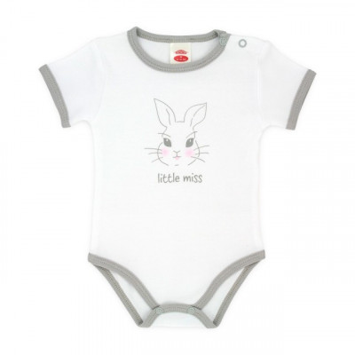 Body alb cu manecute scurte - Colectia Jumper - Haine Bebe (Marime Disponibila: foto