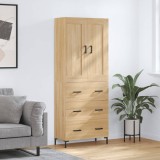vidaXL Dulap &icirc;nalt, stejar sonoma, 69,5x34x180 cm, lemn compozit