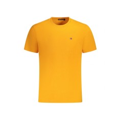Tricou barbati, cu logo brodat, Regular fit, Portocaliu, M
