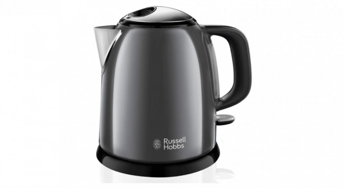 Fierbator electric compact Russell Hobbs, 1L, 2400W, filtru de calcar detasabil si lavabil, otel inoxidabil, 24993-70 - RESIGILAT